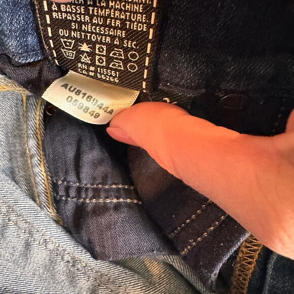 7FAM 7 For All Mankind Cropped High Rise Vintage Straight Leg Jeans Size 26 - Picture 2 of 7